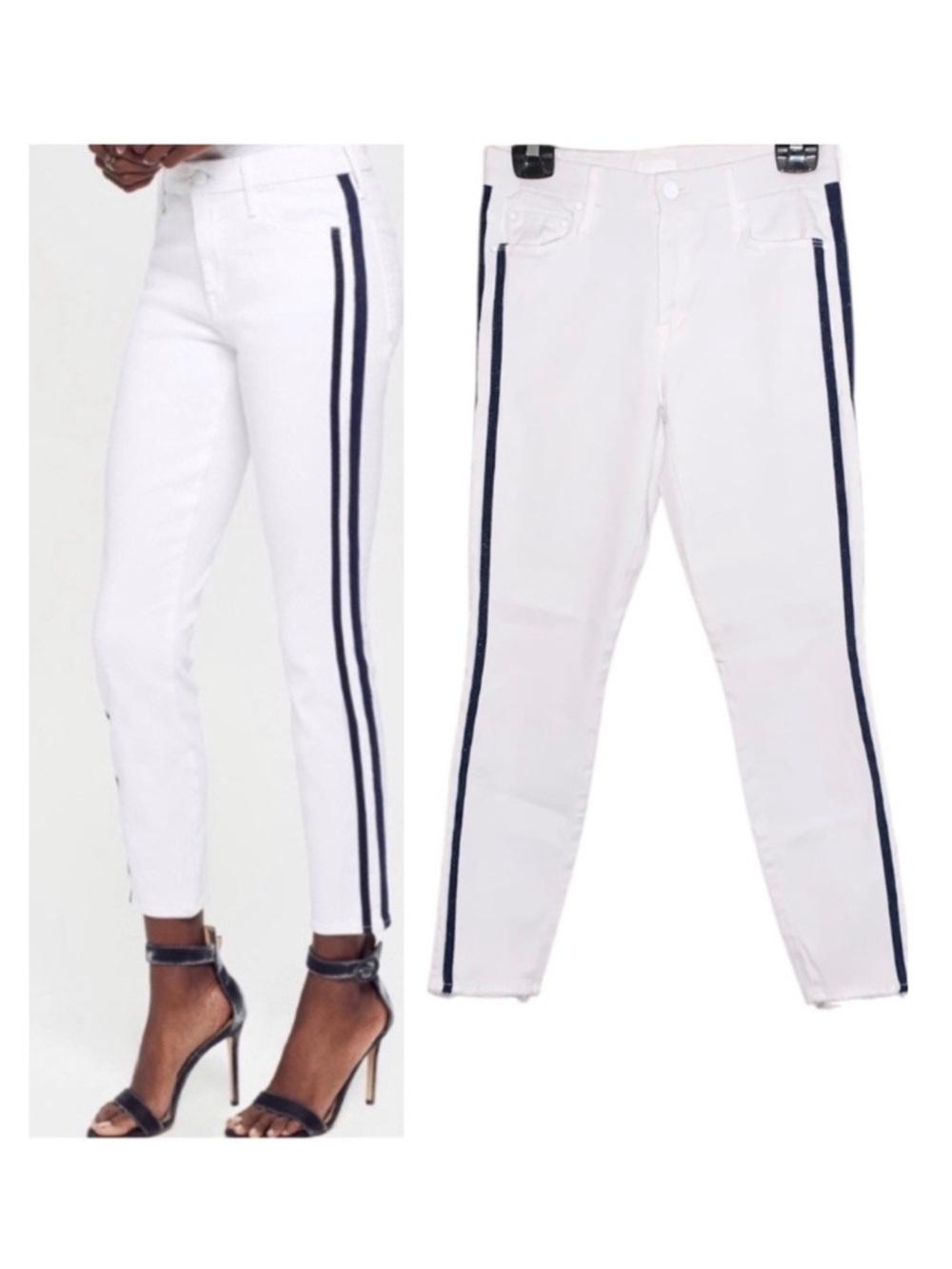 MOTHER The Looker Ankle Glass Slipper Racer jeans